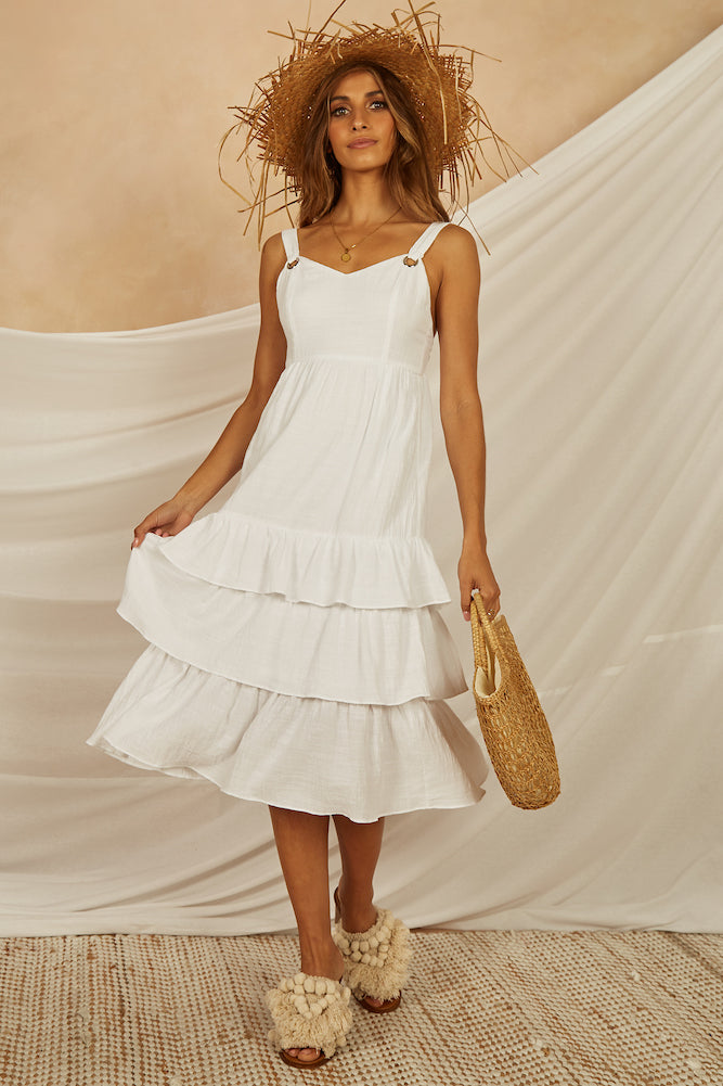 San Juan Maxi Dress White