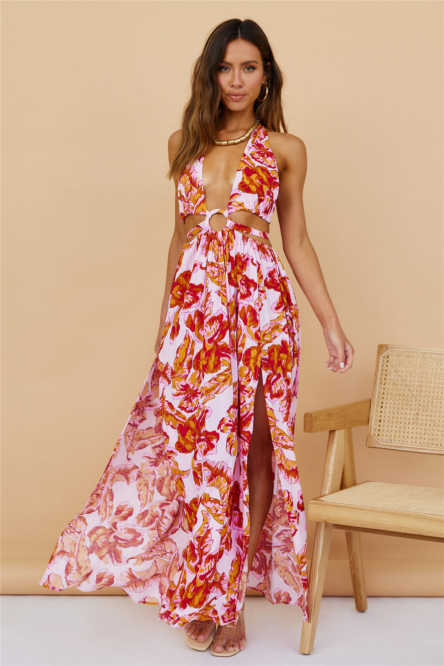 Follow Through Maxi Dress Pink