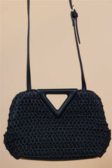 BILLINI Kylee Cross Body Bag Black Crochet