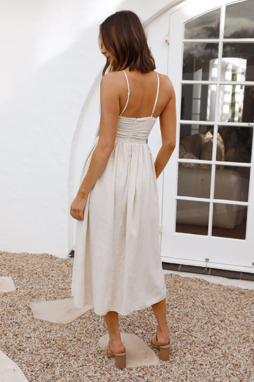 Sifting Sands Maxi Dress Beige