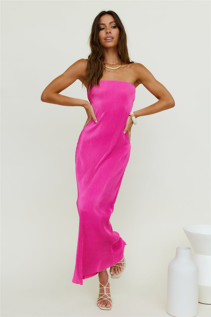 Thinking Of Dusk Maxi Dress Pink