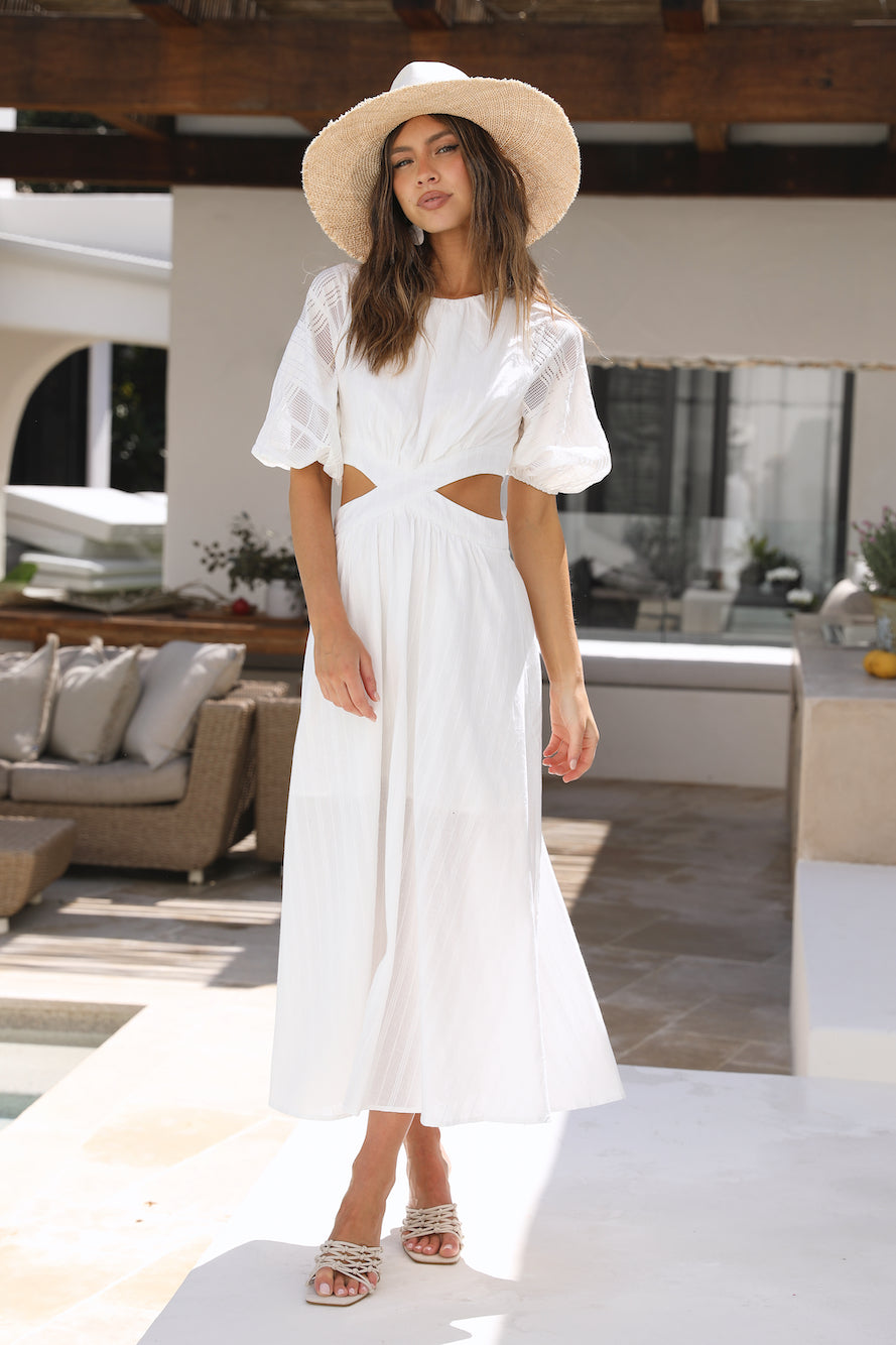 Snowfall Maxi Dress White