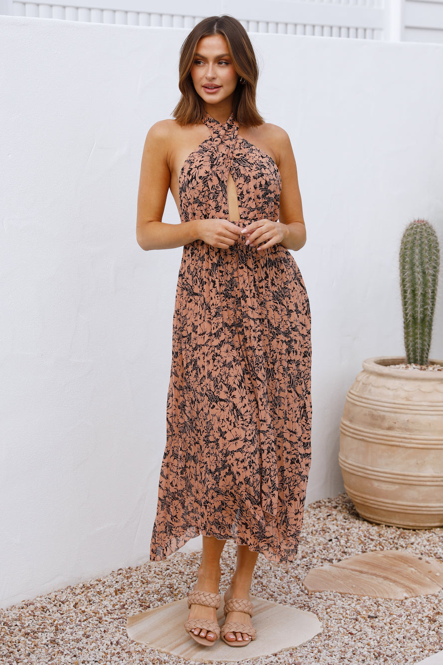 Everywhere Under The Sun Maxi Dress Tan