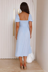 Remember Us Midi Dress Blue