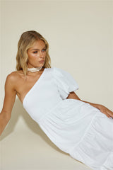 Strawberry Daiquiri Maxi Dress White