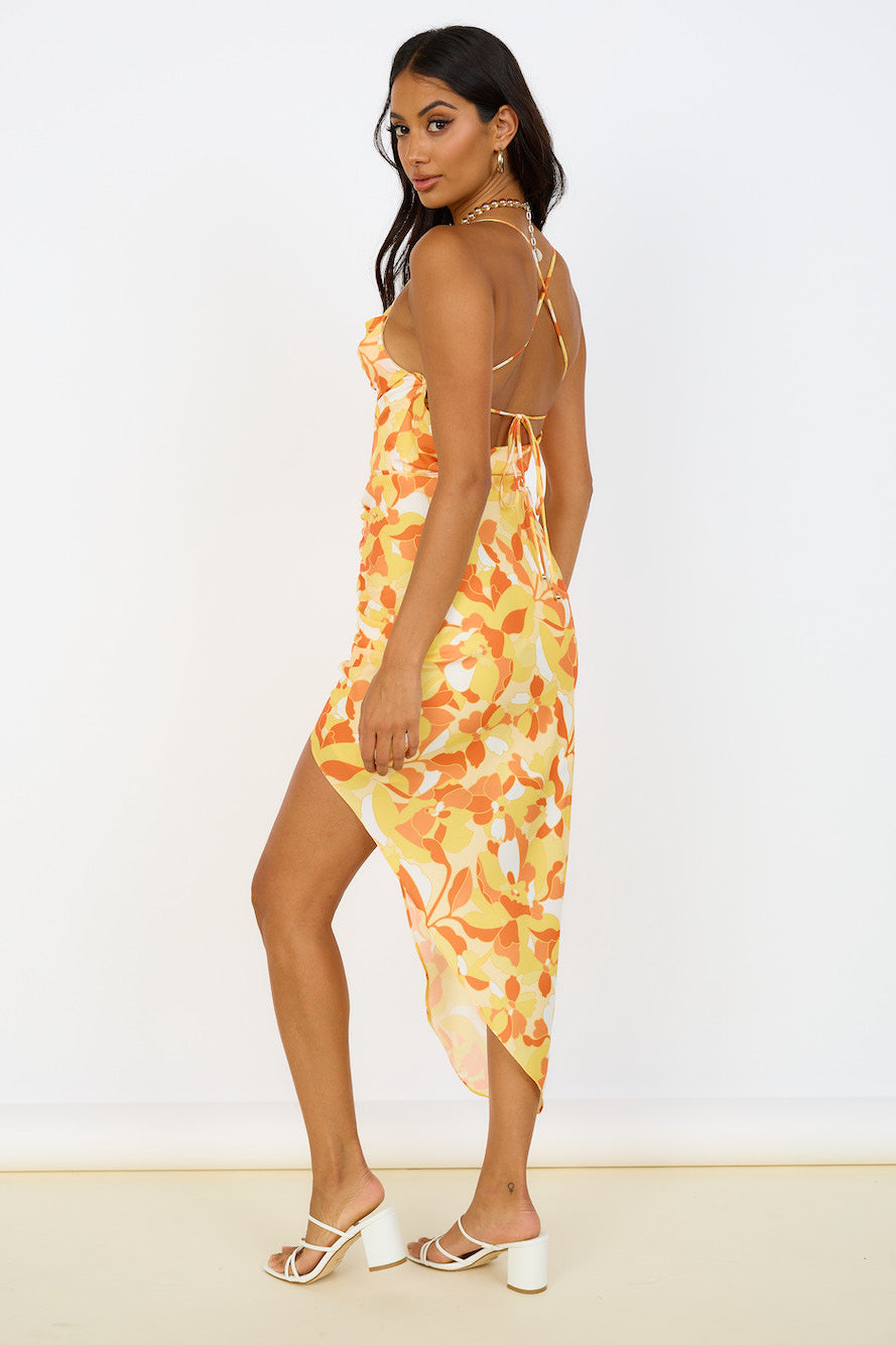 Glowing Skies Maxi Dress Yellow