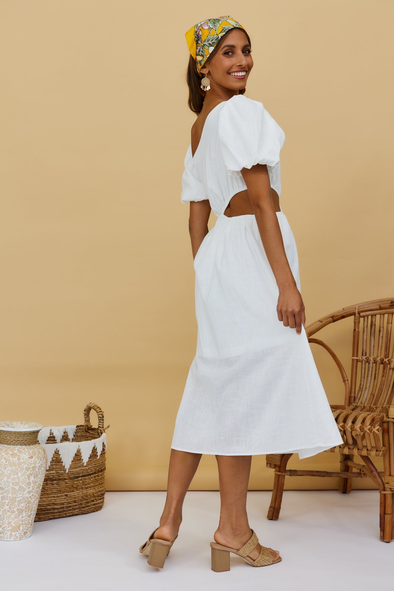 Feel The Moment Midi Dress White