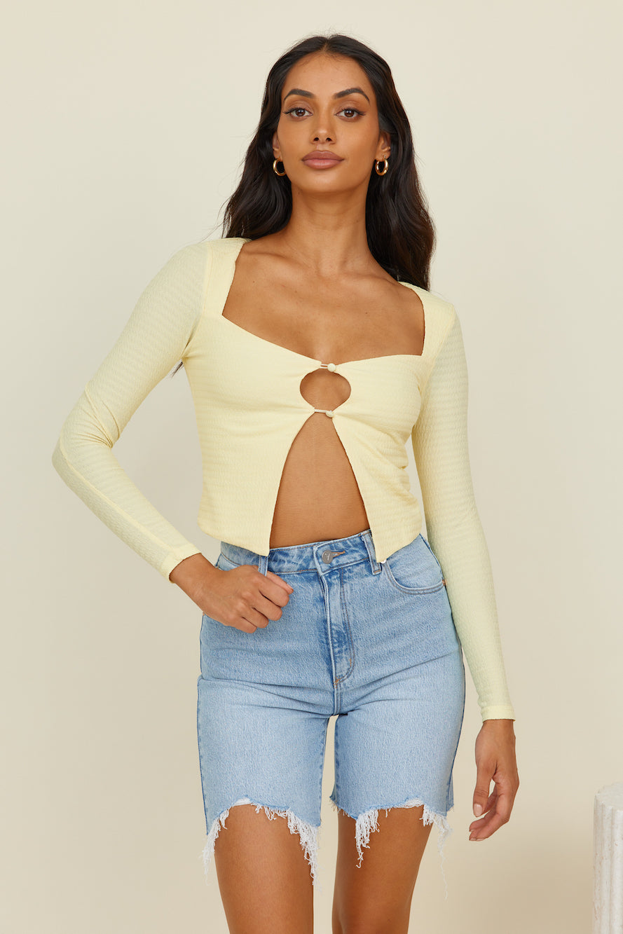 Vice Versa Crop Top Yellow