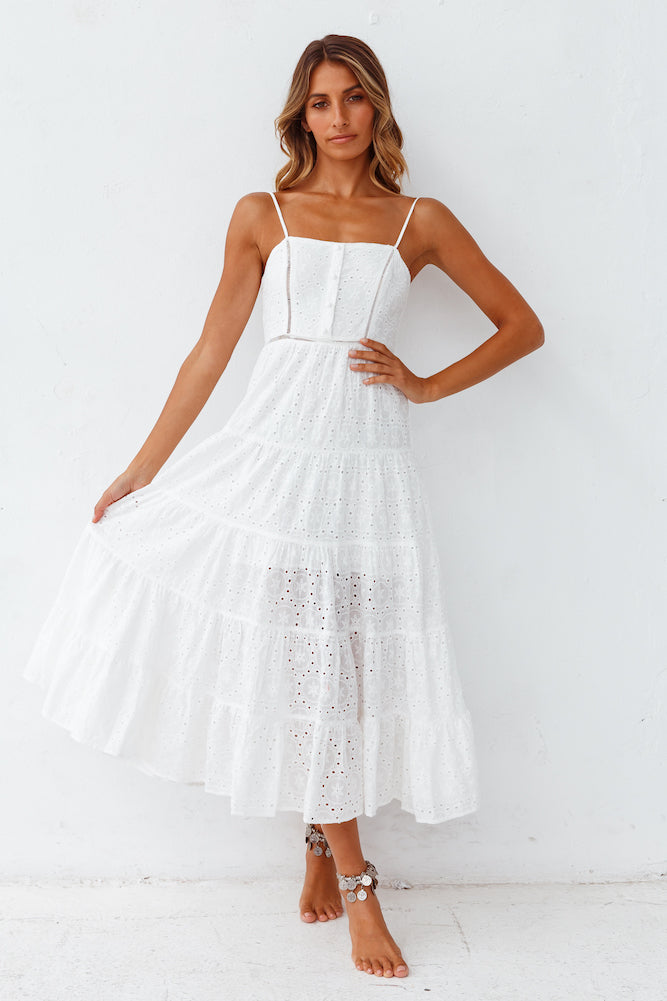 Moon Faerie Midi Dress White