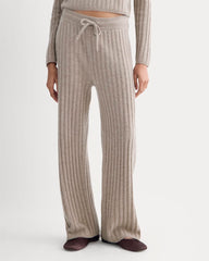 Straight-Leg Pant In Wool Cashmere | Oatmeal