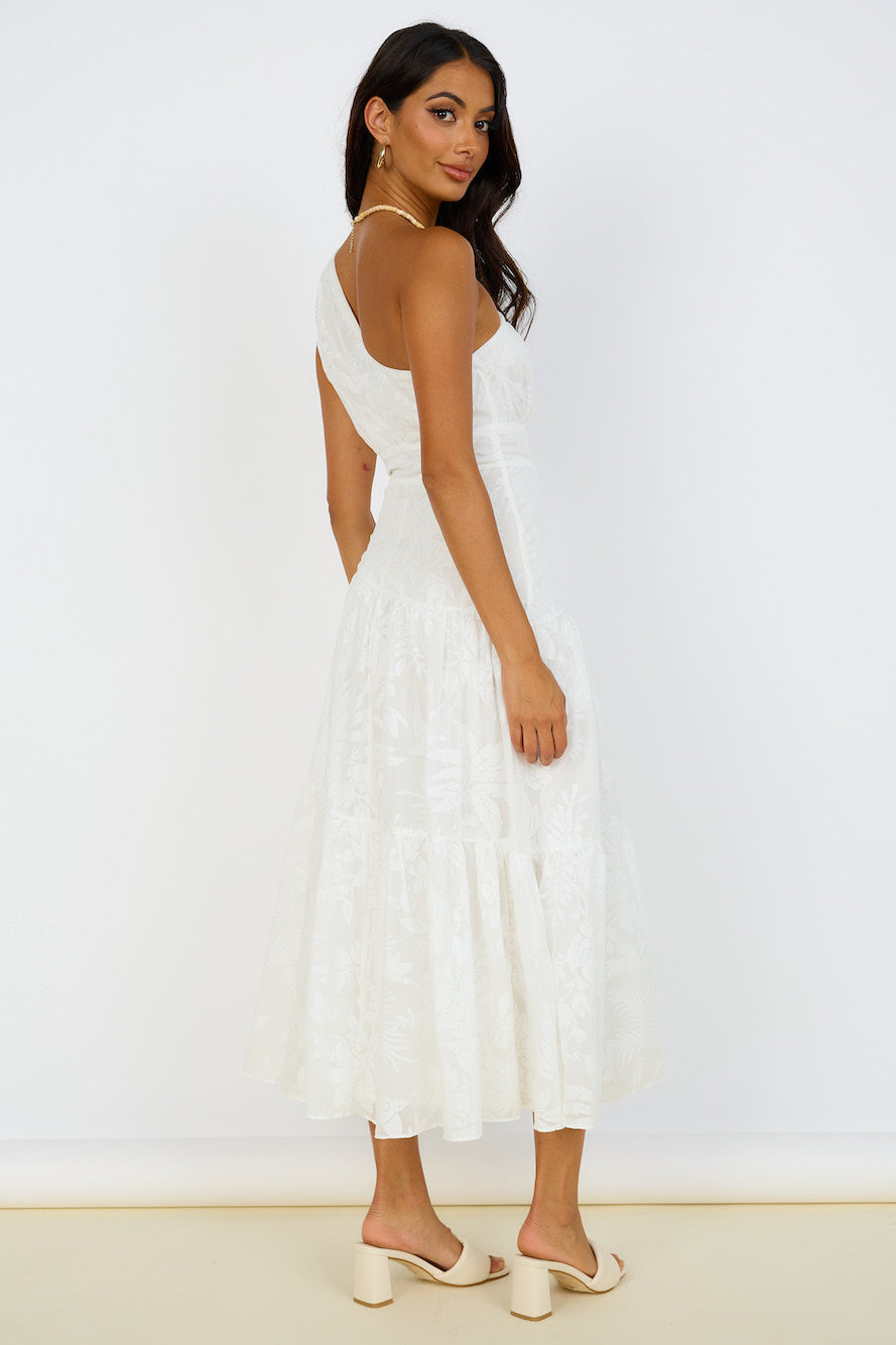 Snowy Mountain Maxi Dress White