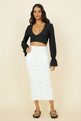 Willow Tree Maxi Skirt White