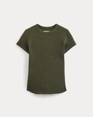 Shrunken Tee In Cozy Waffle | Heather Beech