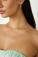 18k Gold Plated Rainbow Treasure Necklace Gold