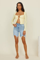 Vice Versa Crop Top Yellow