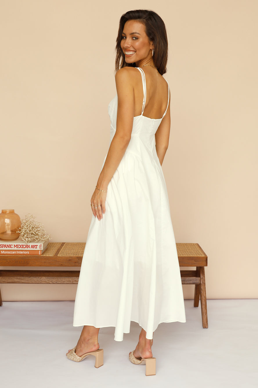 Clear View Maxi Dress White