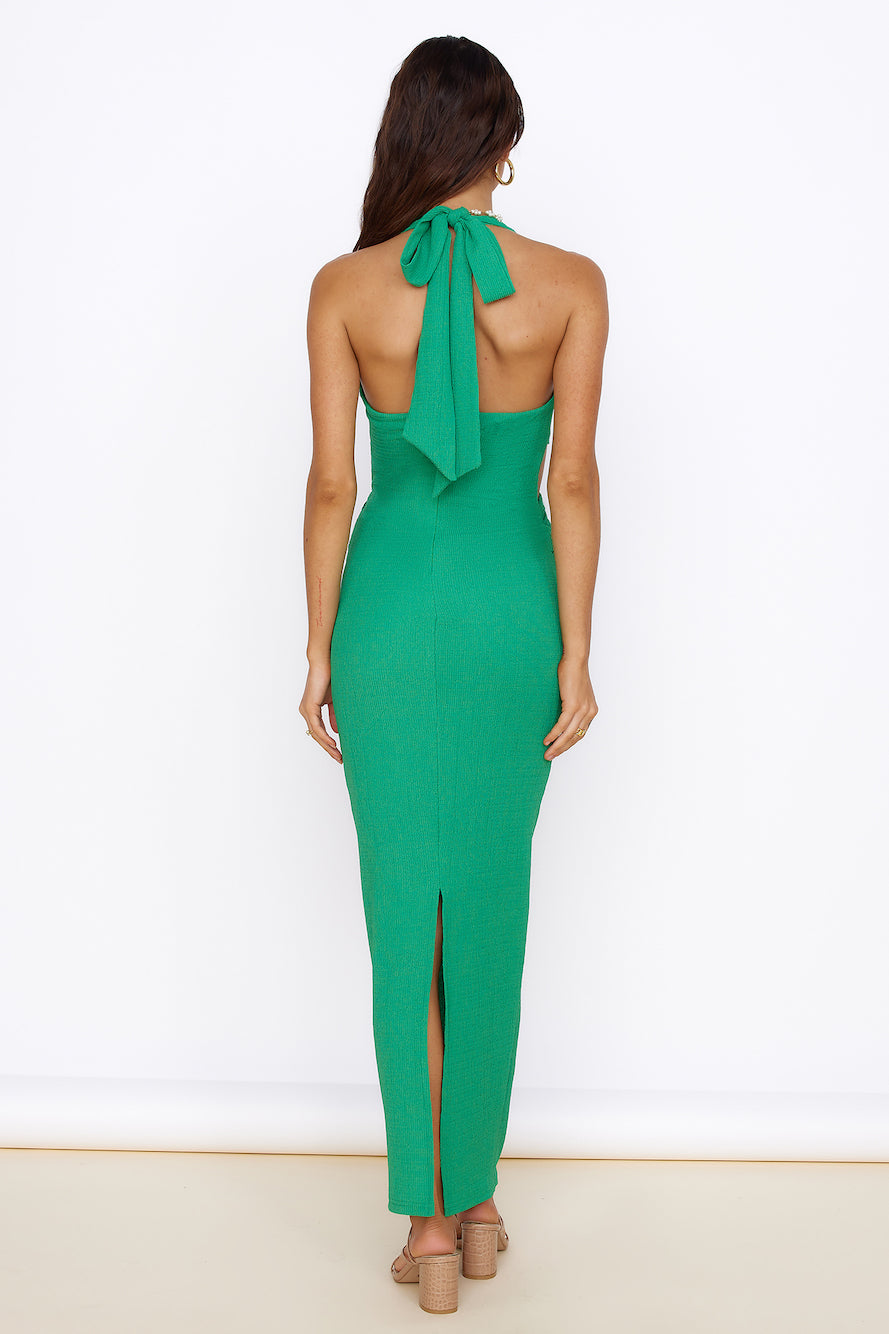 New Found Purpose Maxi Dress Green