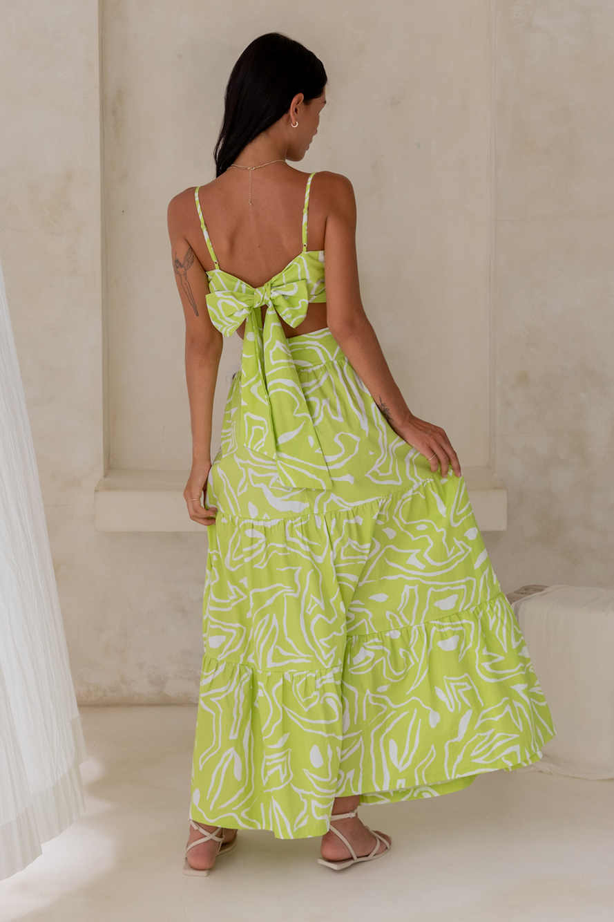 Over And Over Maxi Dress Green