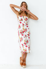 Springtime Premiere Midi Dress White