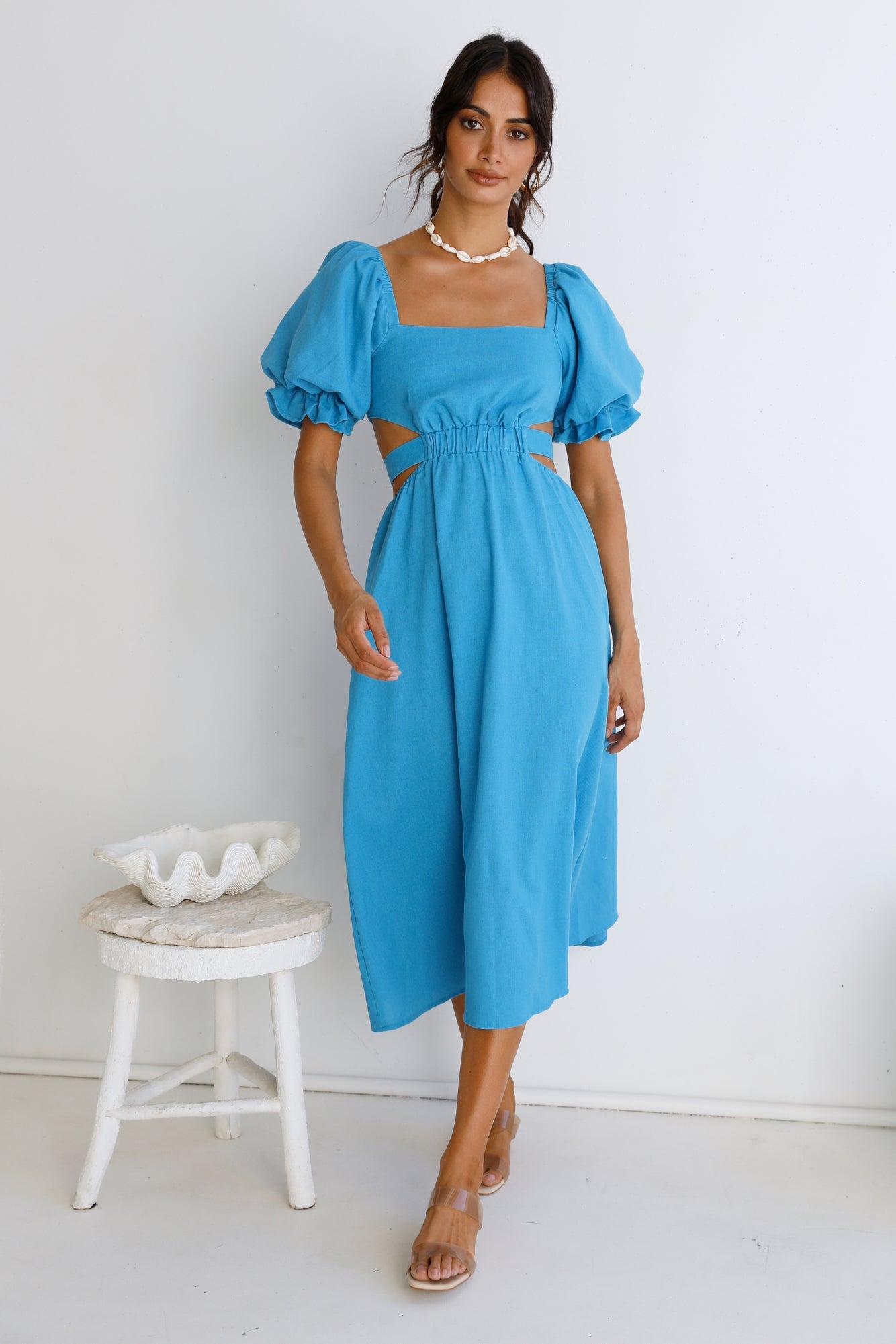 Soft Tides Maxi Dress Blue