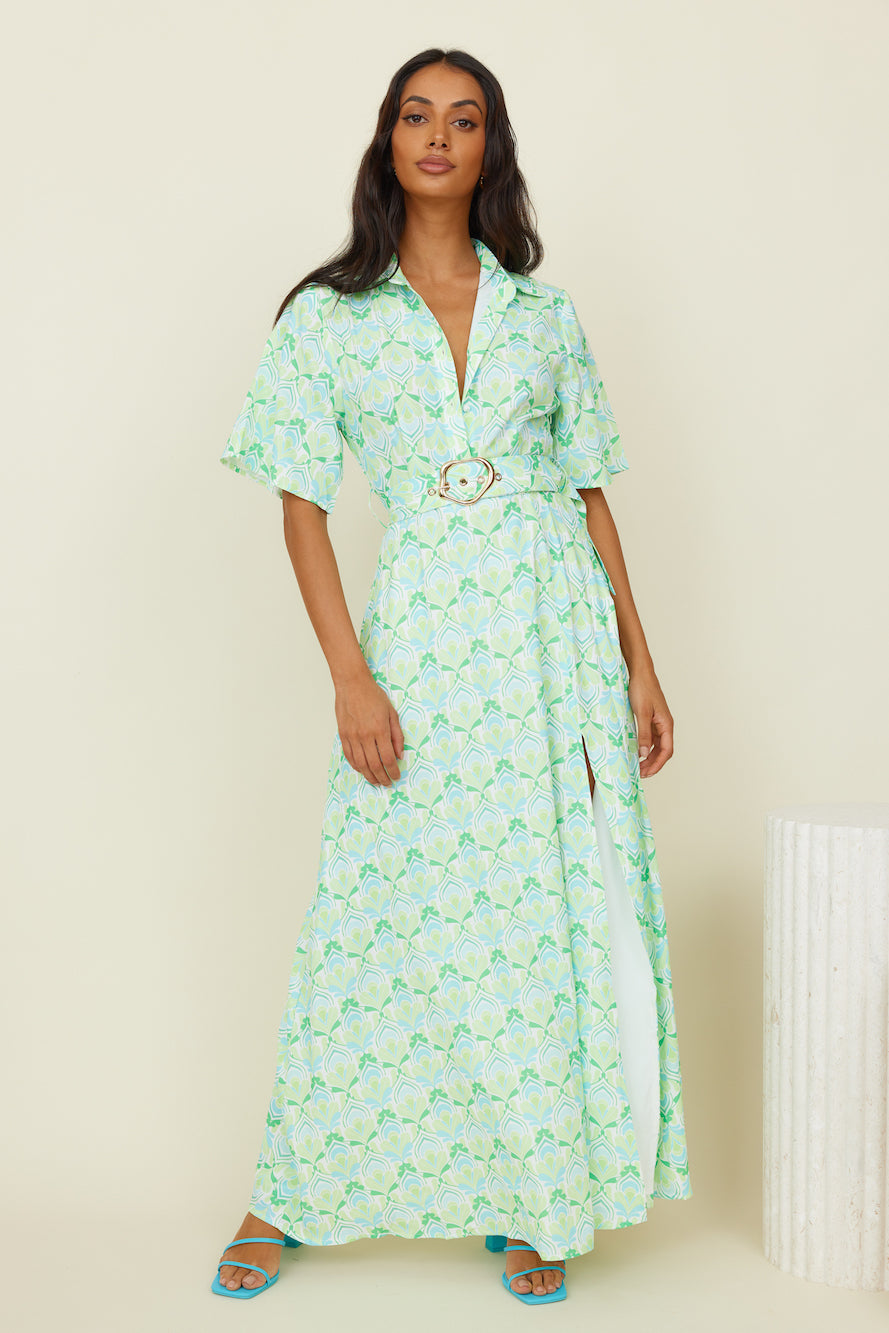 SEVEN WONDERS Capri Shirt Dress Green