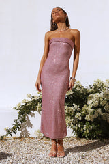 Gallery Maxi Dress Pink Sequin