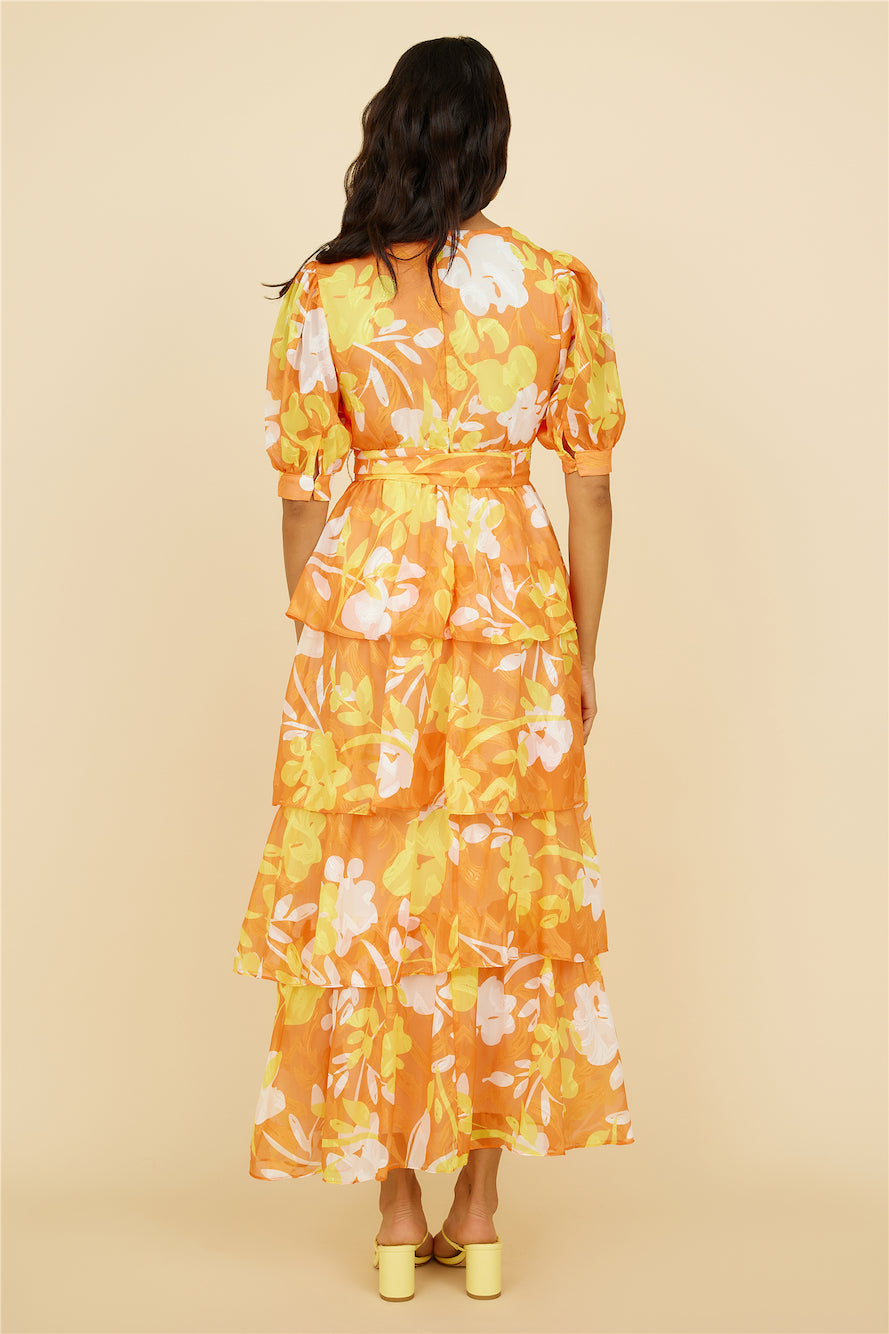 Inflorescence Maxi Dress Yellow