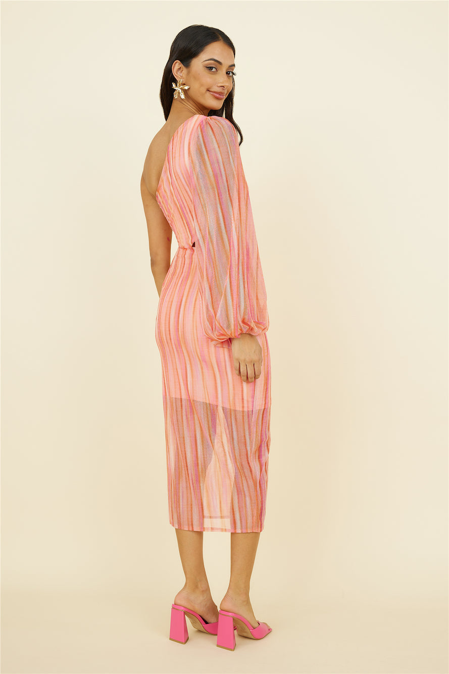 Getaway Car Midi Dress Pink