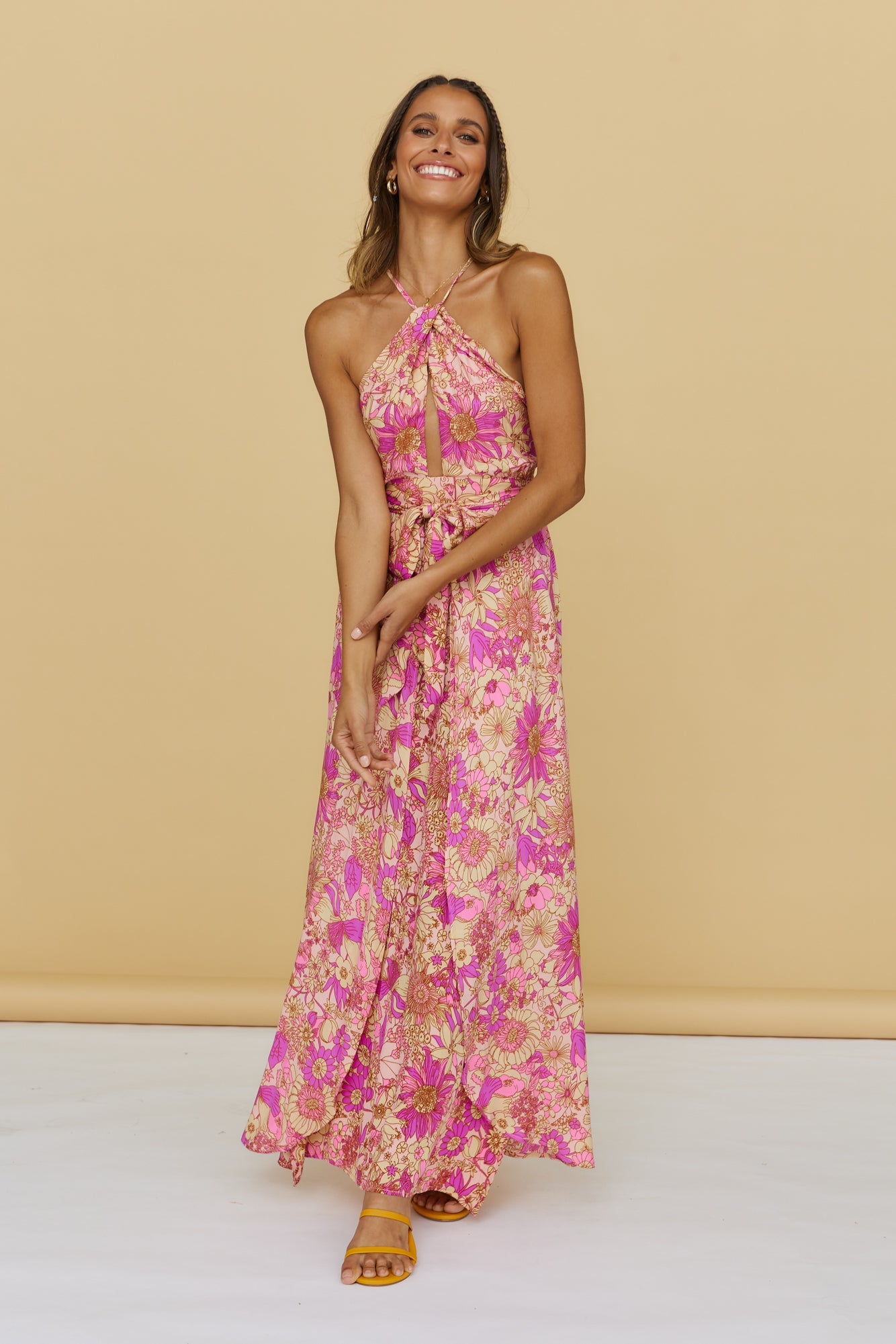 Sunset Shadows Maxi Dress Purple