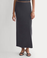 Maxi Skirt In Butterknit | Black