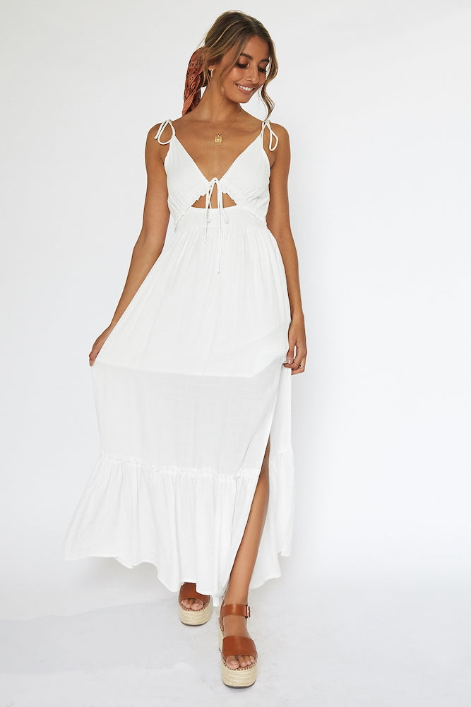 Liberation Maxi Dress White