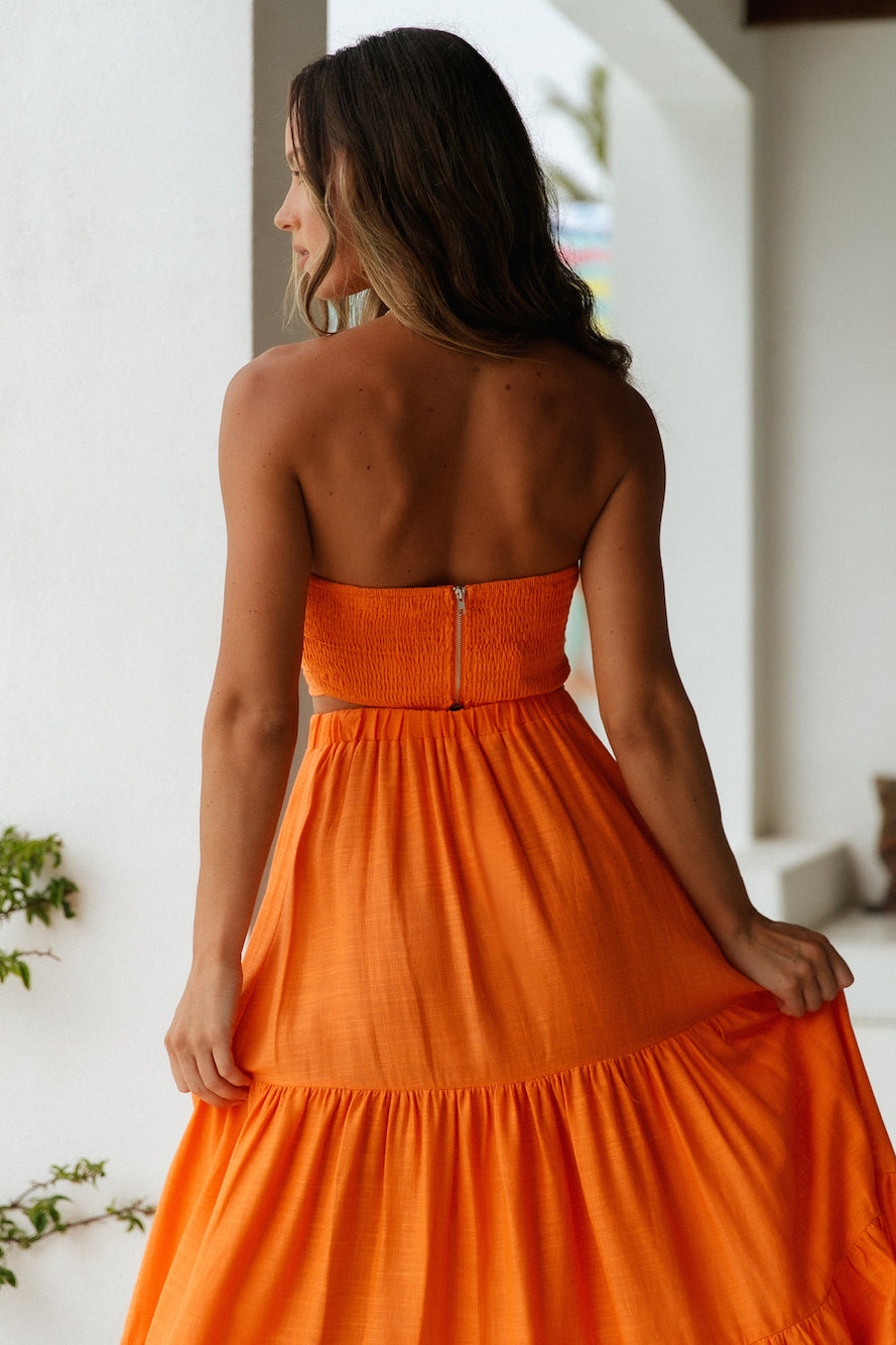 Golden Moon Crop Top Orange