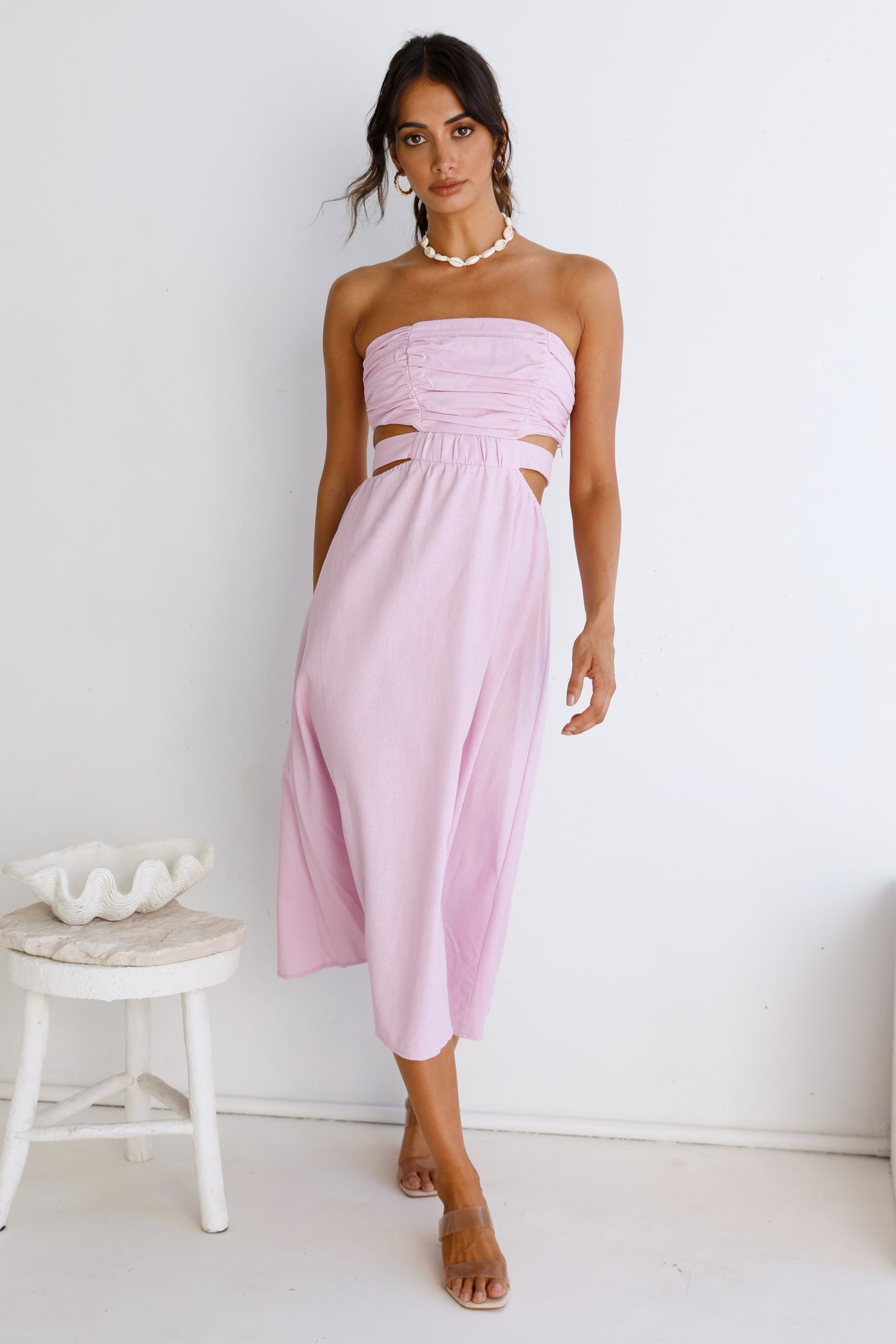 Left Of Field Maxi Dress Lilac