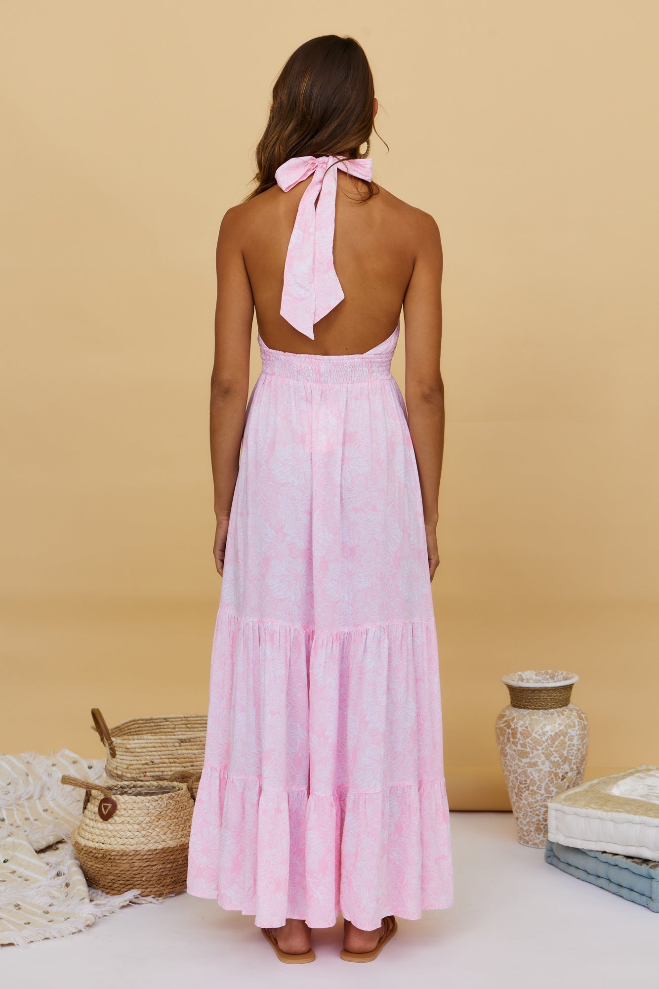 Heart Beating Maxi Dress Pink