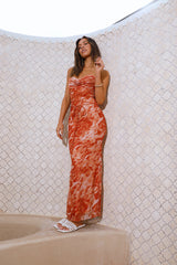 Nostalgic Glow Maxi Dress Orange