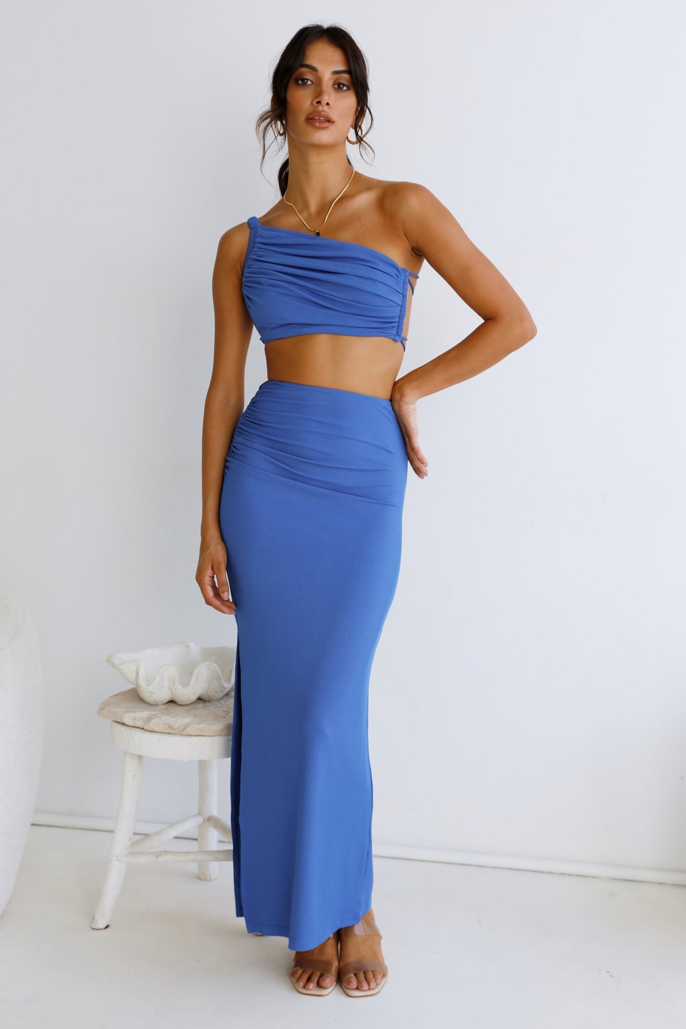 Sweet Liquorice Crop Top Royal Blue