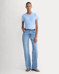 The Slim Crew In Essential Cotton | Open Air Blue