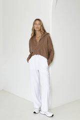 SNDYS Jax Crop Jumper Mocha