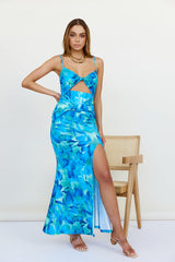 Earn My Love Maxi Dress Blue