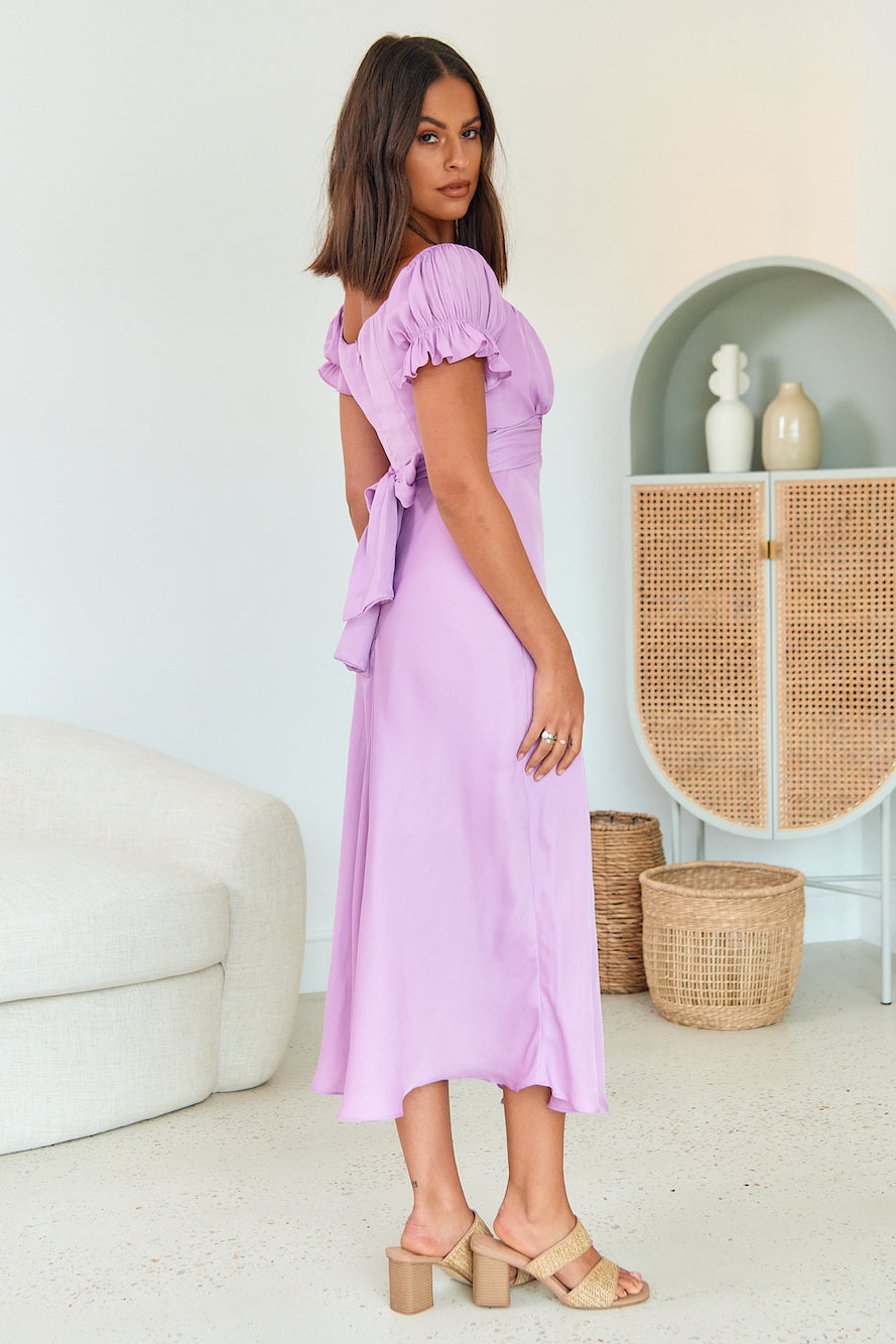 Sumatra Midi Dress Purple