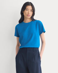 The Box-Cut Tee In Essential Cotton | Imperial Blue | No Pocket