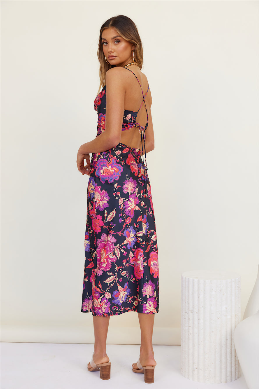 RUNAWAY THE LABEL Zeida Slip Dress Pink Floral