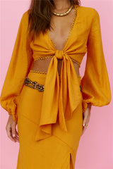 Sweet Aurelia Crop Top Orange