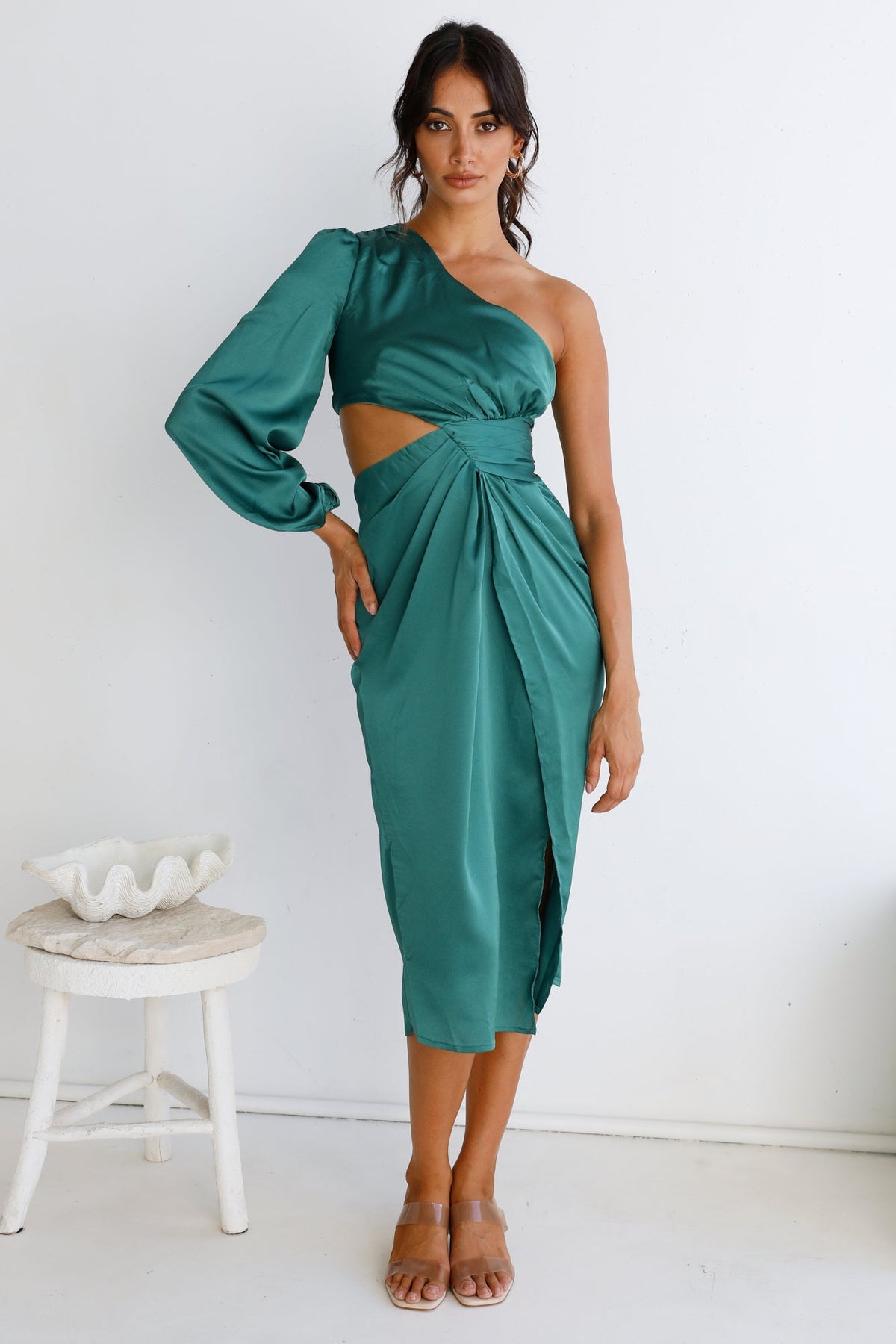 Middle Of The Night Midi Dress Green