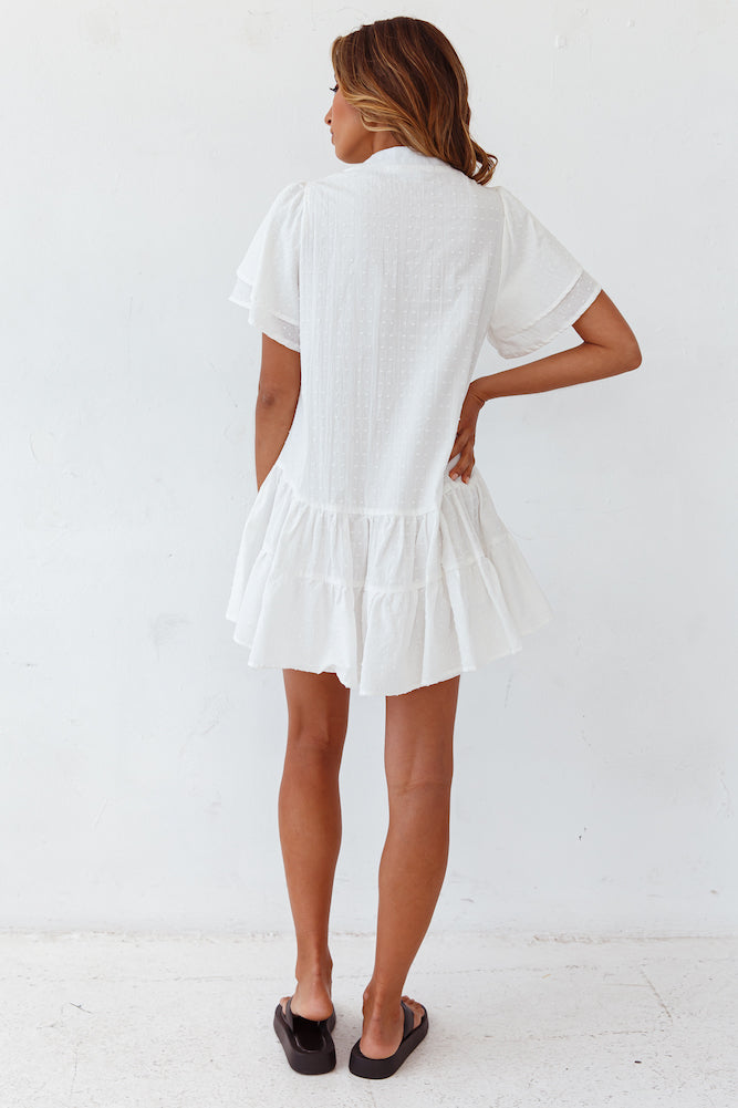 Cotton Clouds Dress White