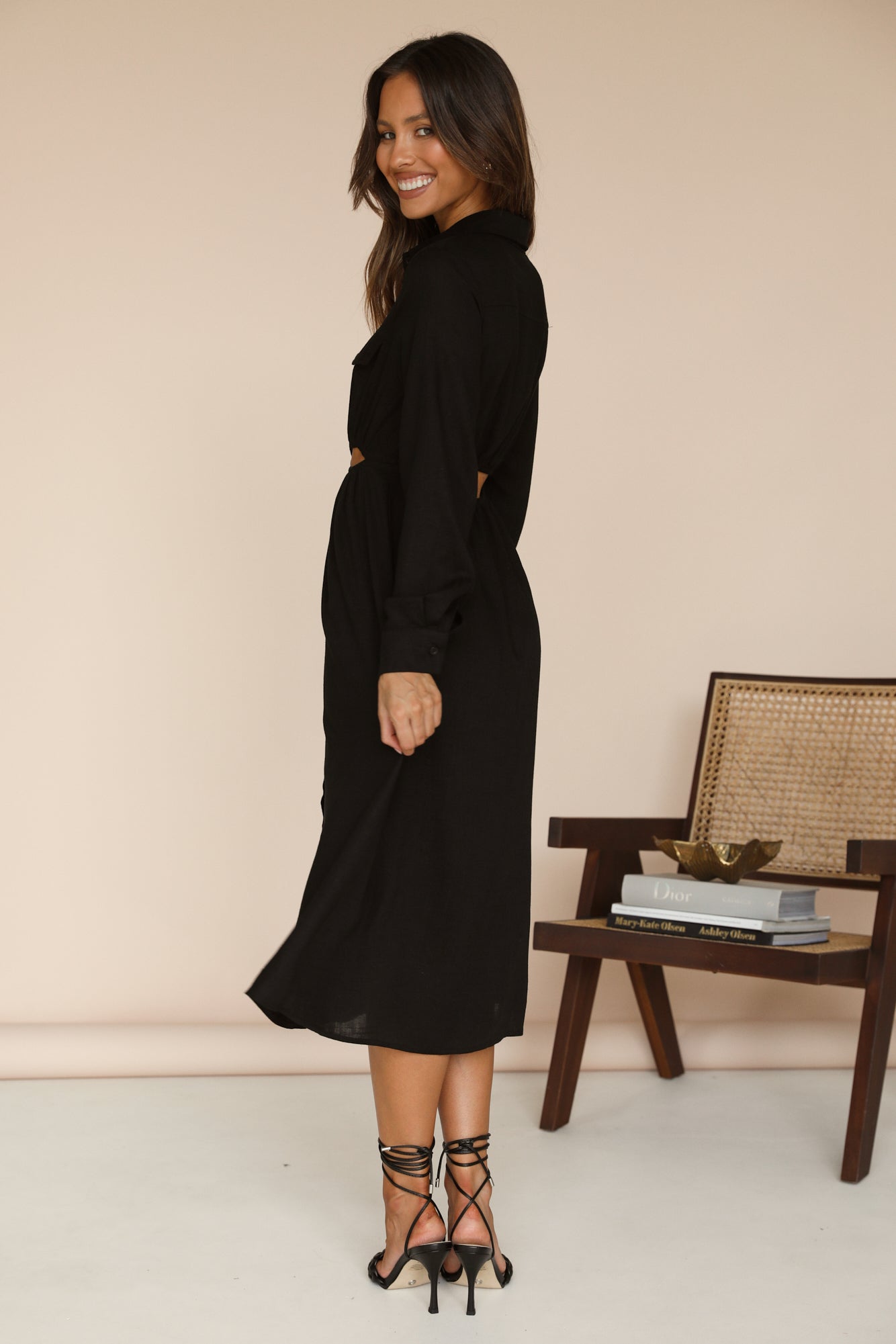 Nebular Midi Dress Black