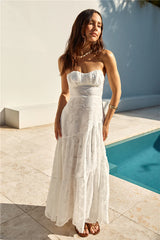 You and Me Strapless Maxi Dress White