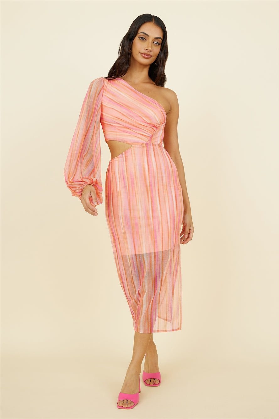 Getaway Car Midi Dress Pink