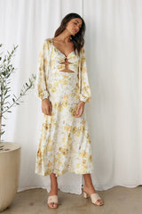 Plumeria Maxi Dress Yellow