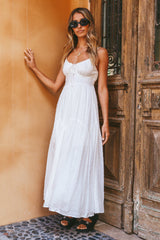 Midsummer Clouds Maxi Dress White